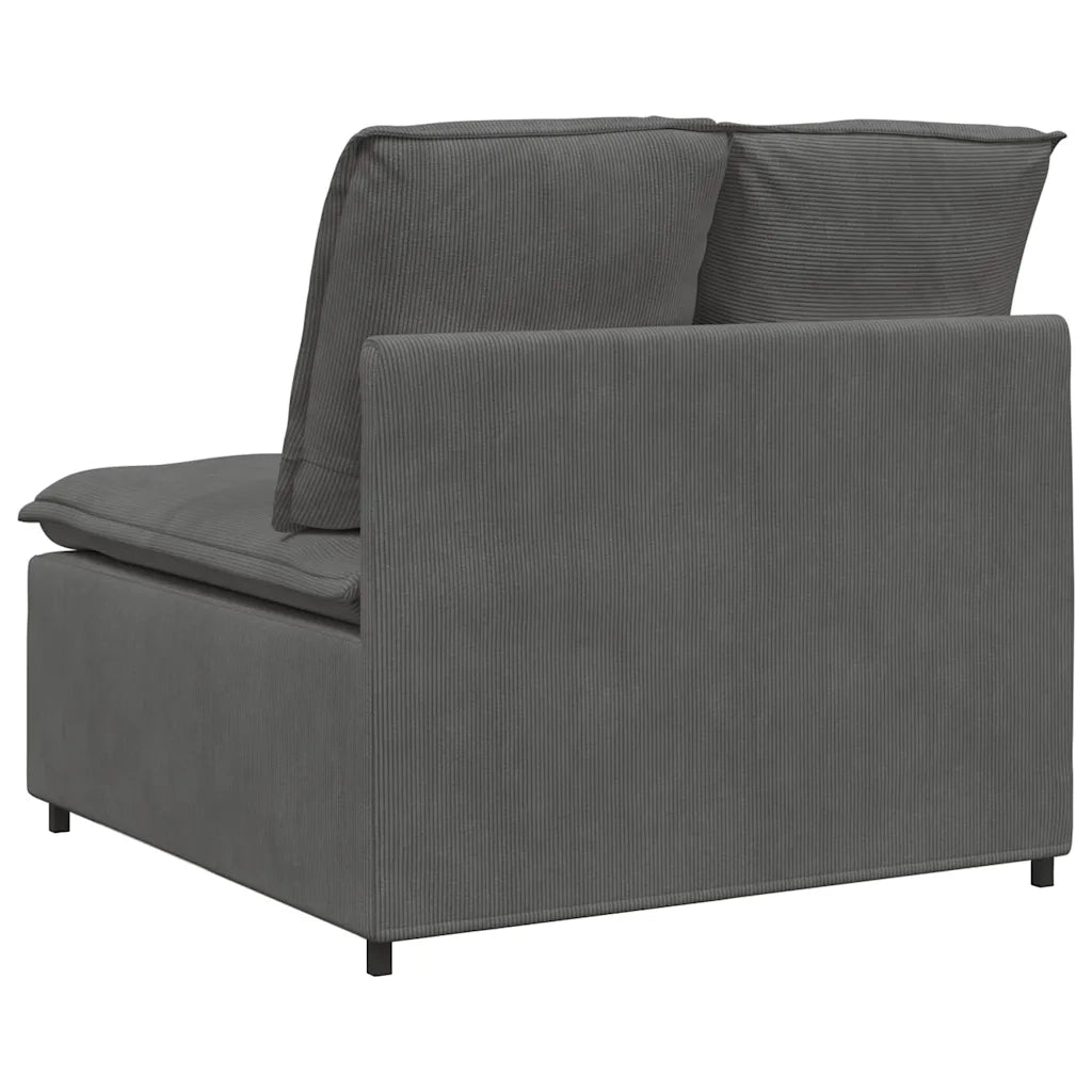 Modulo Centrale Divano Modulare con Cuscini Grigio Scuro 100 cm 4104438
