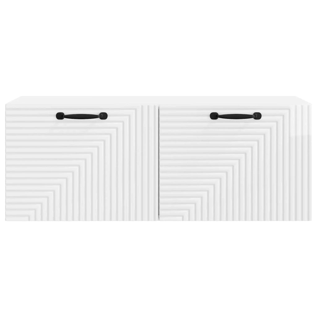 Mobile TV da Muro | Armadietto TV | Mobile Porta TV Bianco Lucido 78,5 x 31 x 30 cm