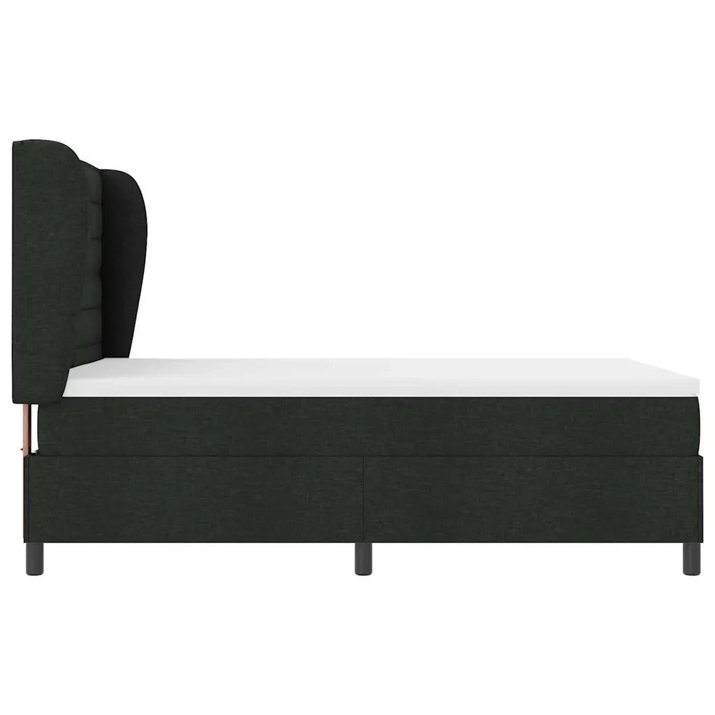 Letto a molle con materasso Nero 160 x 200 cm Tessuto 3340510