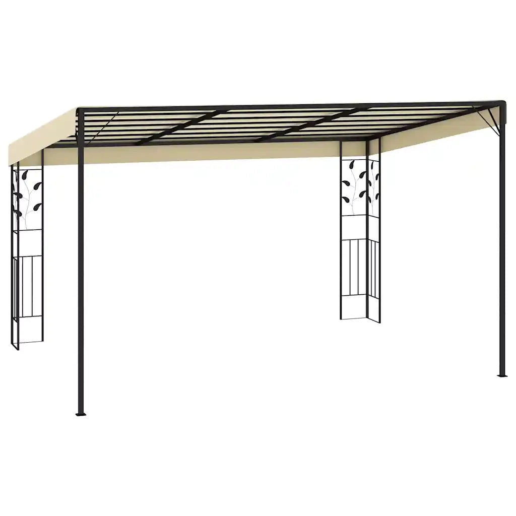 Gazebo | Pergolato a Parete 4x3x2,5 m Crema