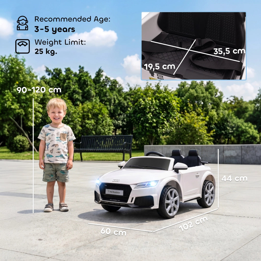 Auto Elettrica per Bambini Audi TT RS Roadster ¨C Minimal ¨C Bianco