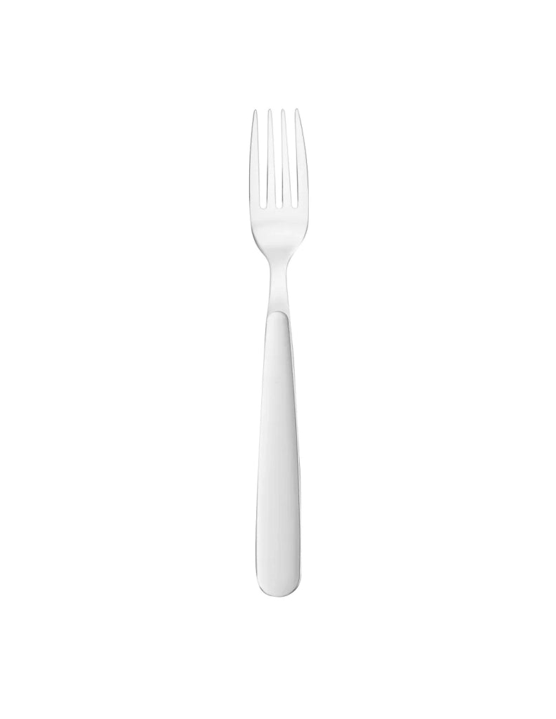 Forchetta da tavola in acciaio inox bianca