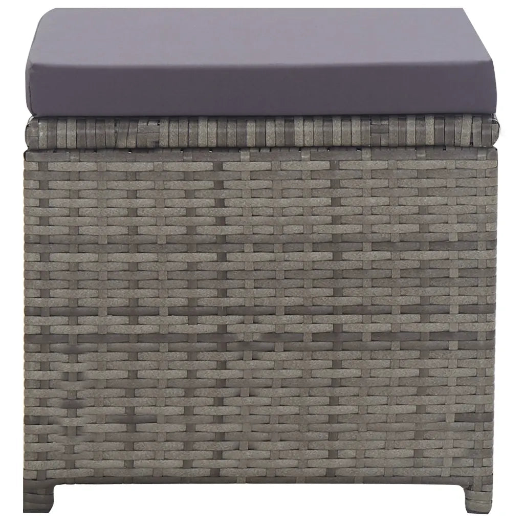 Set da Pranzo da Giardino 5 pz Polyrattan e Acacia Antracite 46368