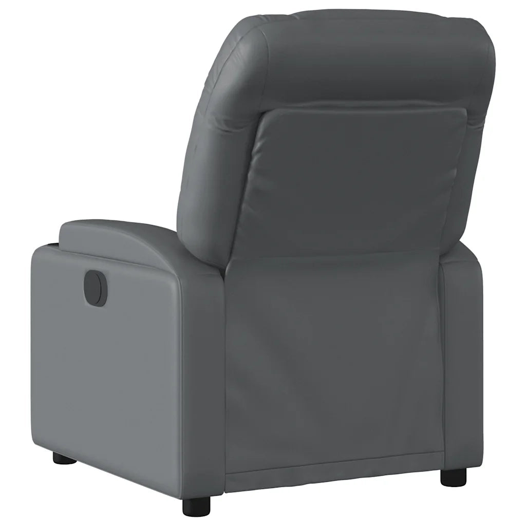 Poltrona Massaggiante Elettrica Reclinabile Grigio Similpelle 3204654