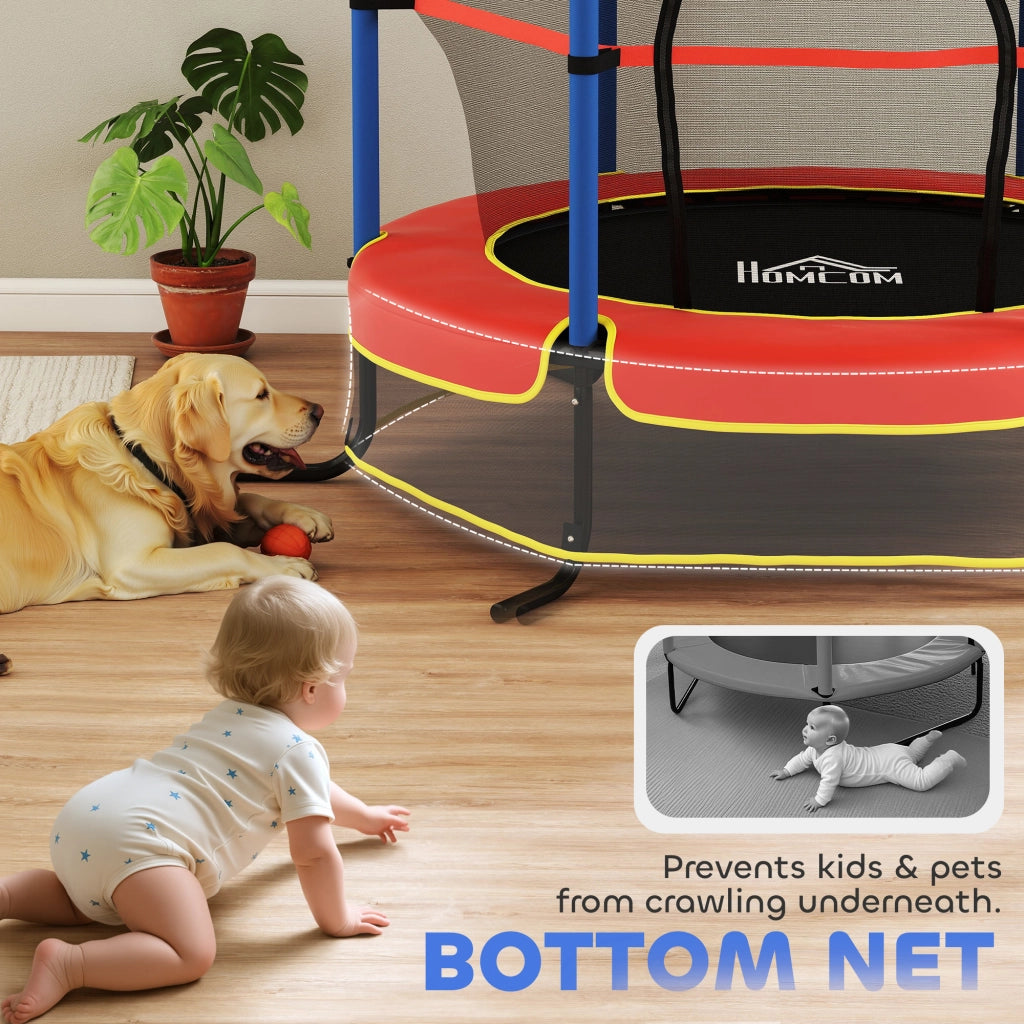 Trampolino per Bambini con Rete Sicurezza ¨C zephmum ¨C Blu