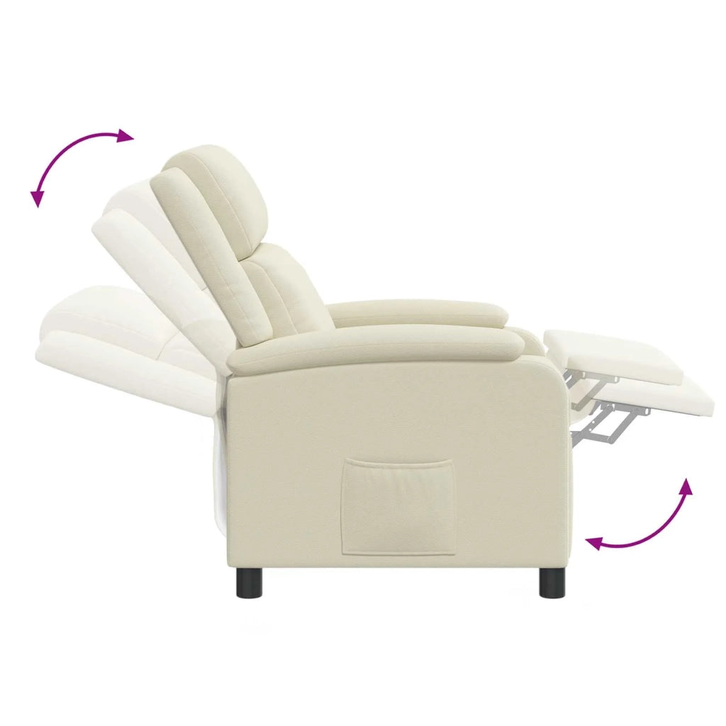 Poltrona reclinabile Crema Similpelle 42034842