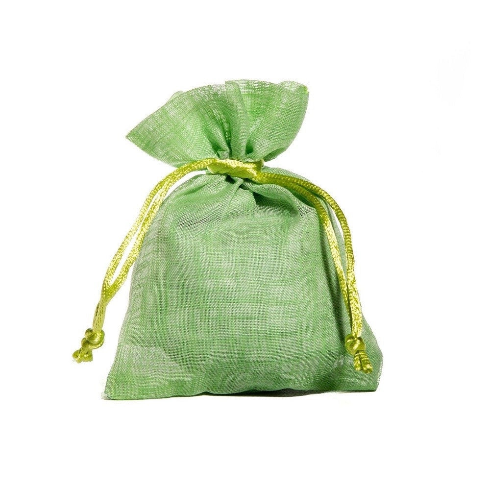 Trade Shop - 12 Sacchetto Portaconfetti Vari Colori Bomboniera Confetti Sacchettino - Verde