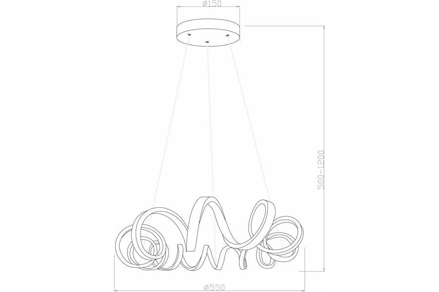 Lampadario LED Reality Loop oro Ø55 40W 4000K 3200lm