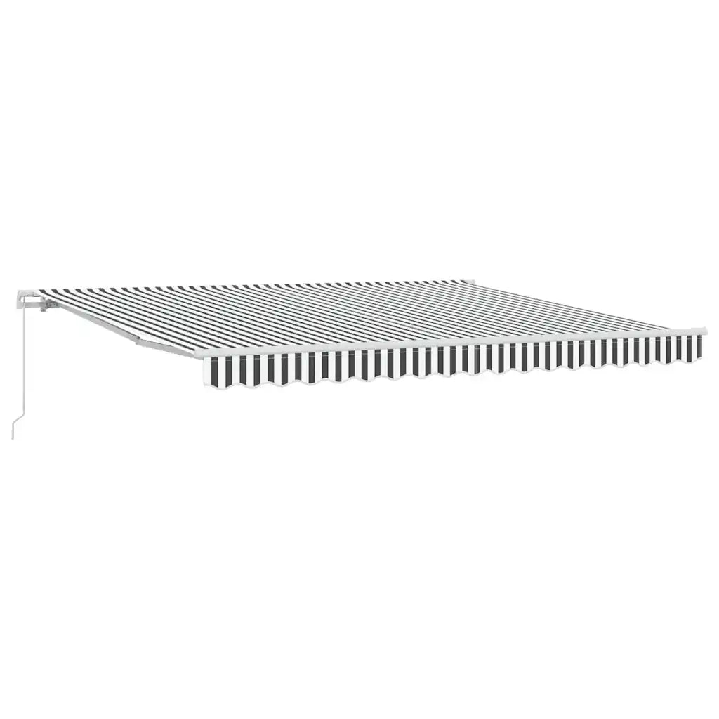 Tenda da Sole | Tenda parasole Retrattile Manuale Antracite e Bianco 400x300 cm