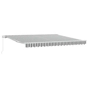 Tenda da Sole | Tenda parasole Retrattile Manuale Antracite e Bianco 400x300 cm