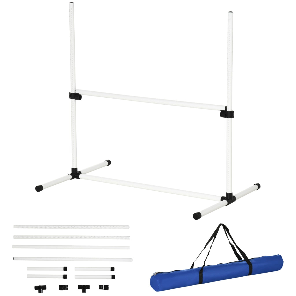 Set per Agility Cani 4 Pezzi con Valli e Borsa ¨C Minimal ¨C Bianco 99x65x94 cm