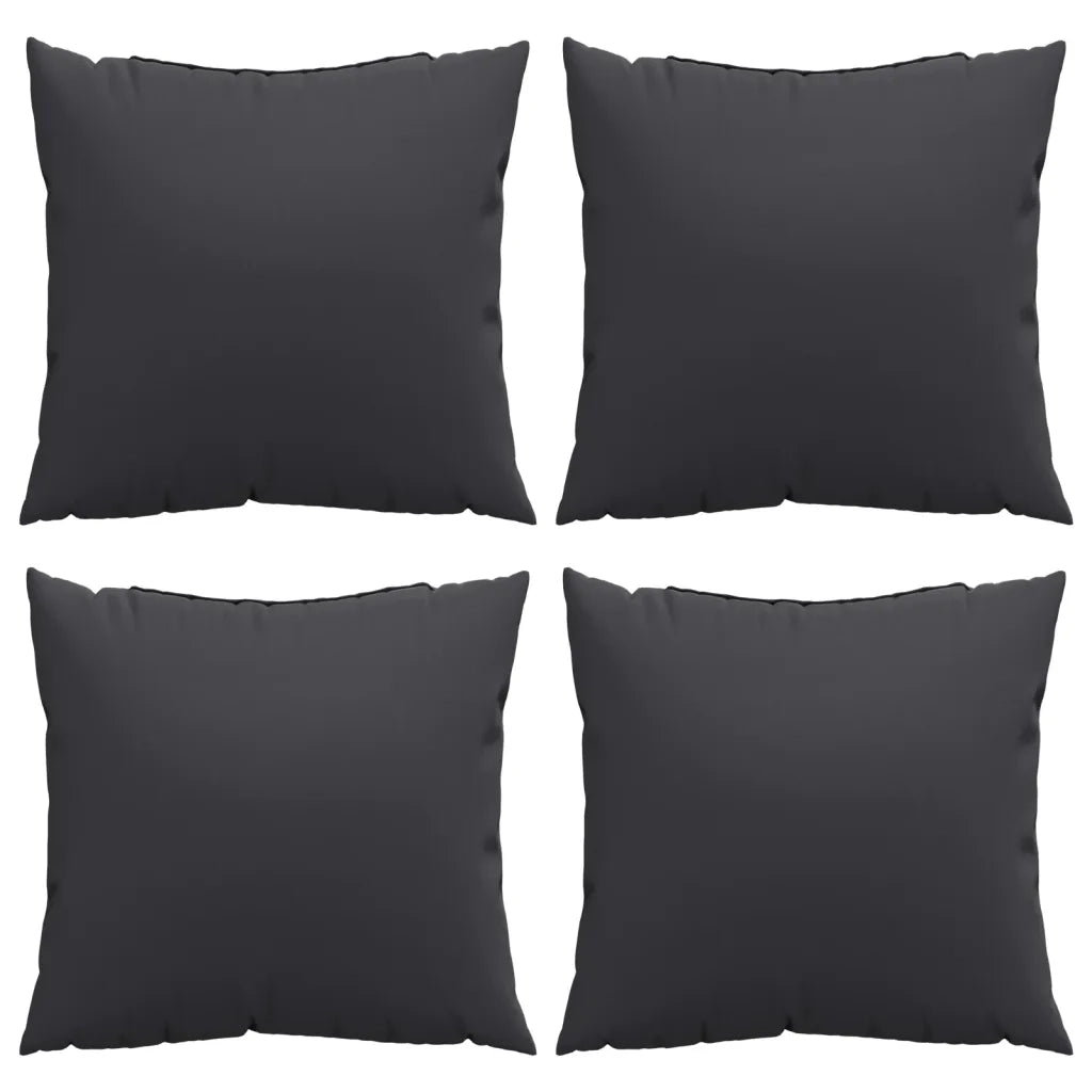 Cuscini per Divano 4 pz Neri 40x40 cm in Tessuto 360366