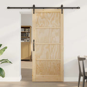 Porta scorrevole ORKDAL Naturale e Nero 86 x 198,5 cm 3445582