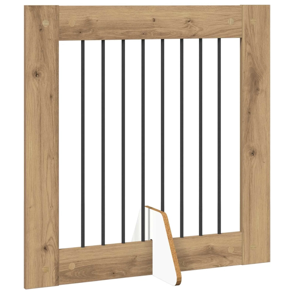 Cancello per cani pieghevole con supporti 2 pz 160,5 cm 892078