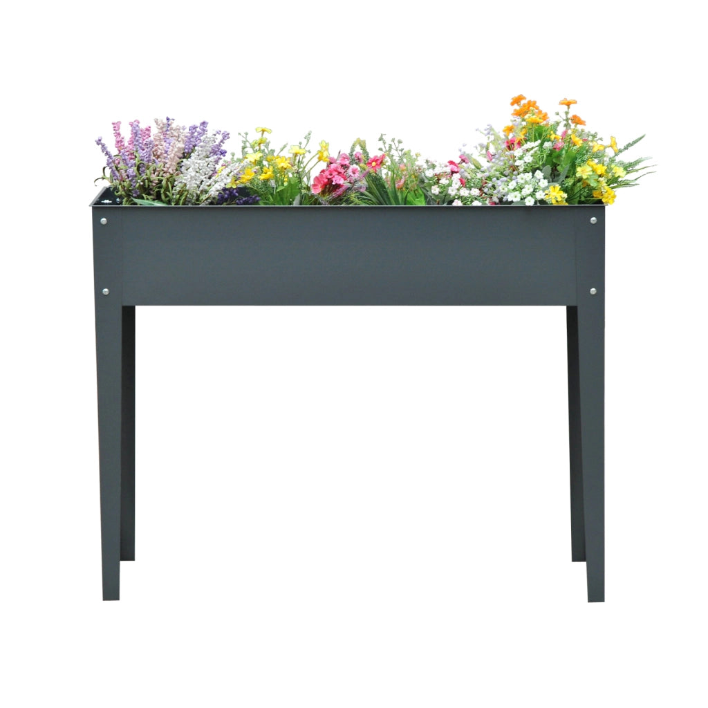 Cassone per piante ¨C Minimal ¨C metallo grigio 100x30x80 cm