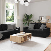 Set di divani 3 pcs Nero 221 x 80 x 80 cm Velluto 3324644