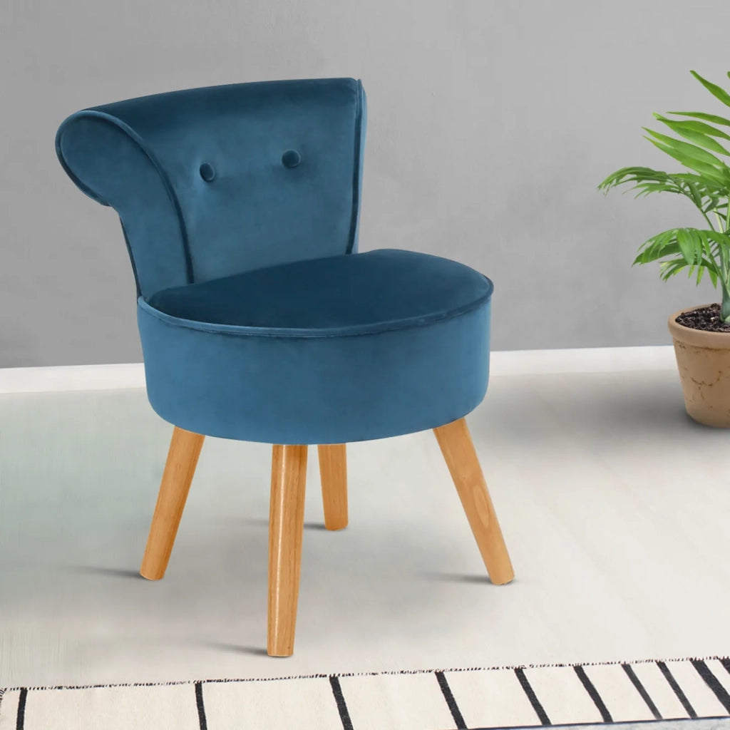 IDMarket - Poltrona CRAPAUD in velluto blu