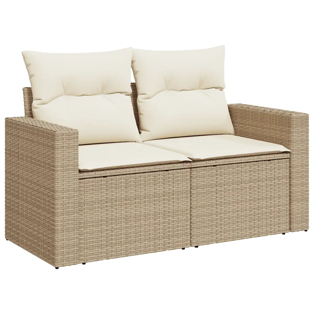 Set Divano da Giardino 8 pz con Cuscini Beige in Polyrattan 3327068