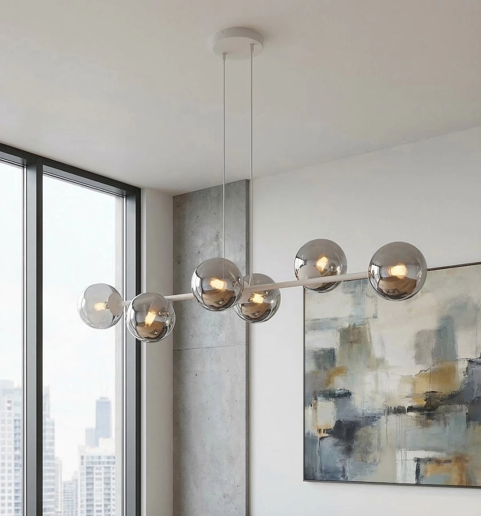 Lampada a sospensione MAGNUS 6xE14 grigio grafite Emibig