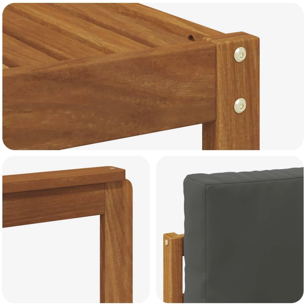 Set di divani da esterno con cuscino 8 pcs Naturale e Antracite 3366140