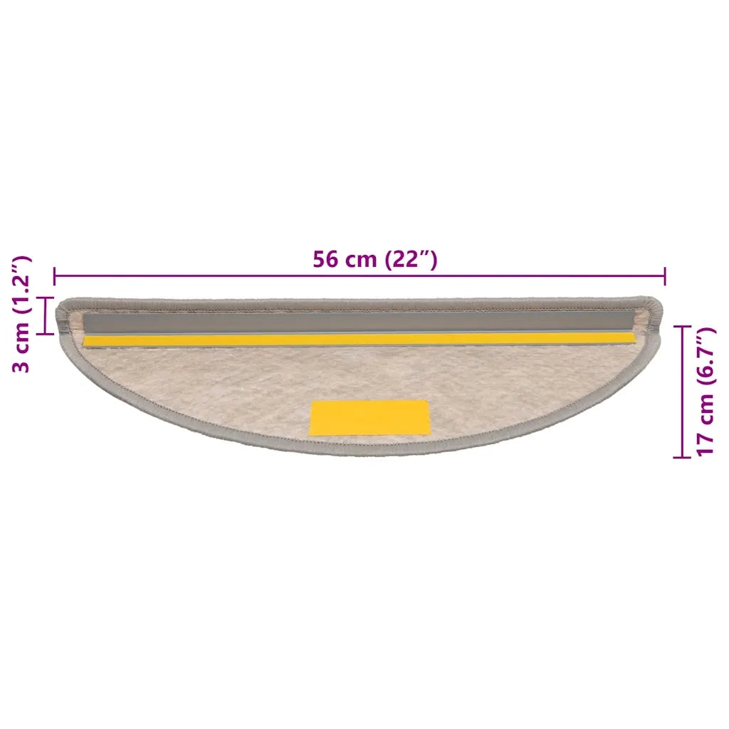 Tappeti Autoadesivi Scale Aspetto Sisal 30 pz 56x17x3cm Argento 3365859