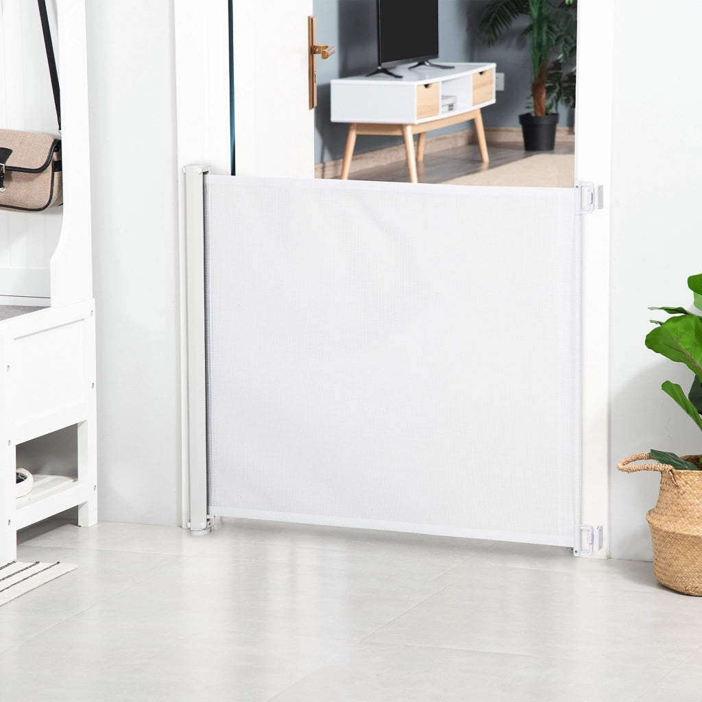 Barriera per cani retrattile ¨C Minimal ¨C bianco 115x82.5 cm