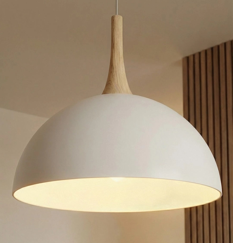 Lampada a sospensione Nautica bianca legno GX53 Emibig