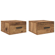 Set di 2 Comodini | Armadio da Notte | Mobiletto da notte Legno vecchio 35 x 35 x 20 cm