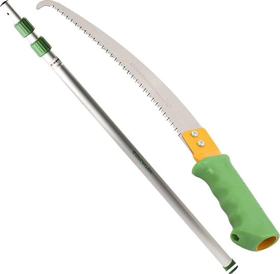 Impianto di taglio a scopa telescopica WELS, sega manuale 50 cm e asta telescopica fino a 240 cm, sega a mano con 3D-tanding, manico ergonomico, lunghezza del disco di taglio 350 mm, compatibile con rasoio zanzara 295.502.002