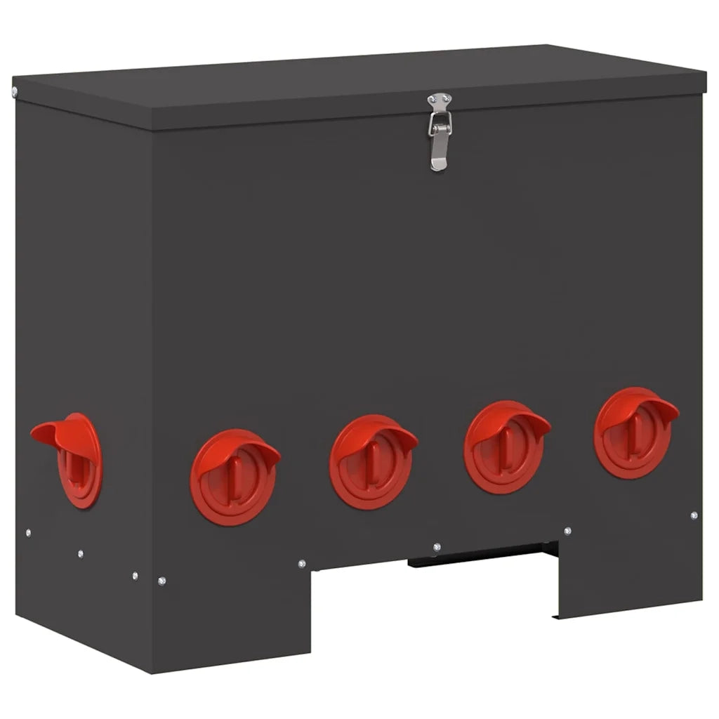 Feeder per pollo 2 pcs Nero 60,5 x 29 x 51 cm 879981