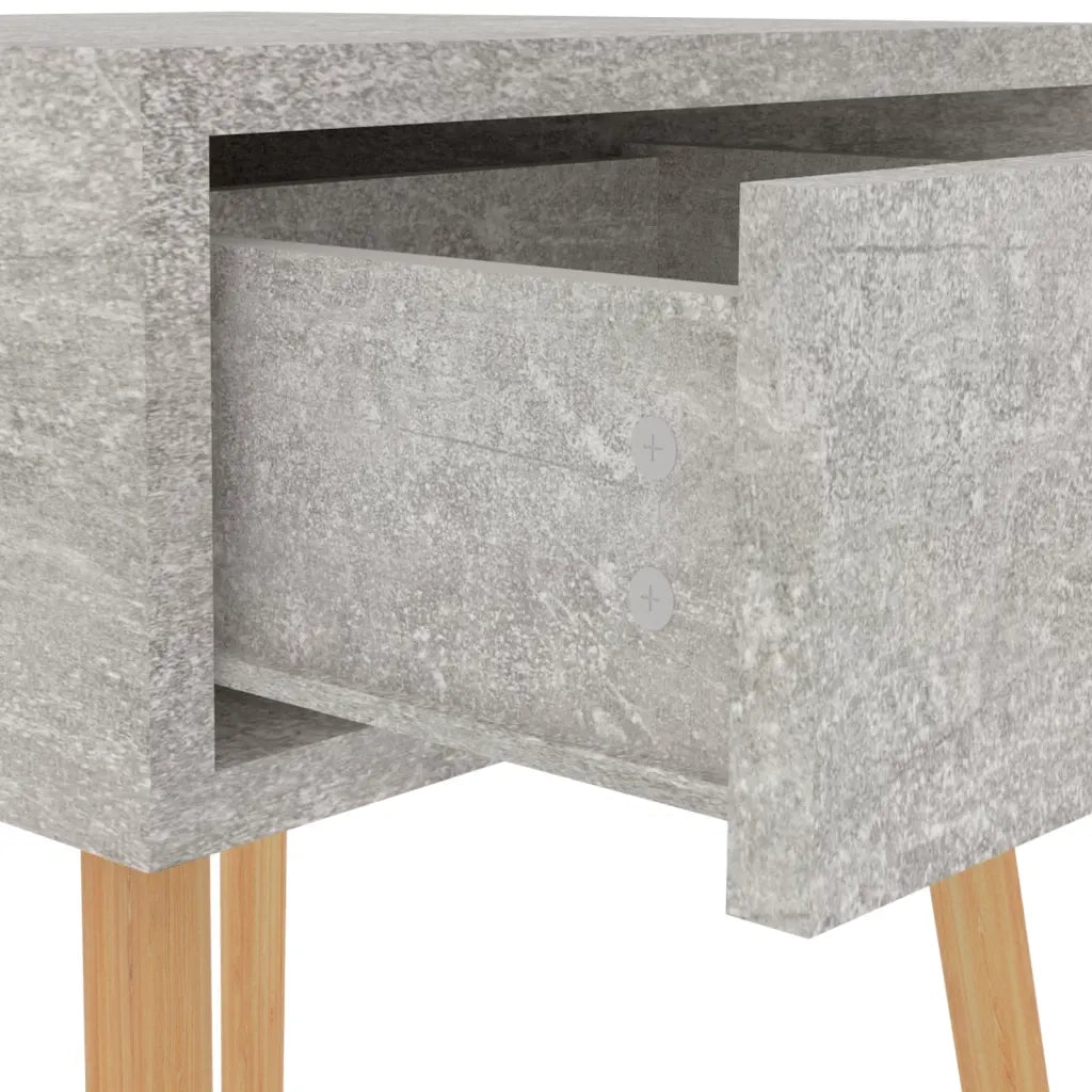 Comodini 2pz Grigio Cemento 40x40x56 cm in Legno Multistrato 326804