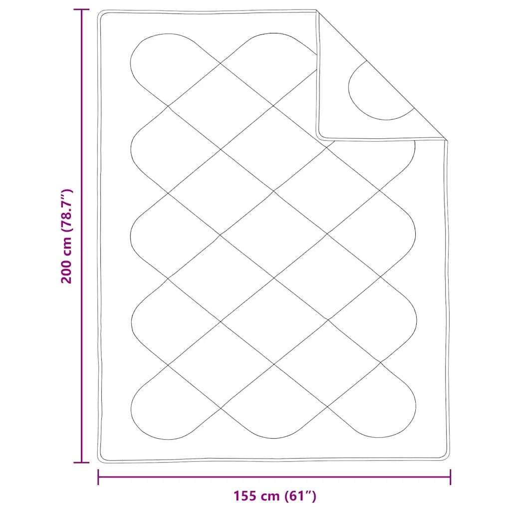 Duvet Estivo Bianco 200 x 155 x 3 cm Poliestere 42007747