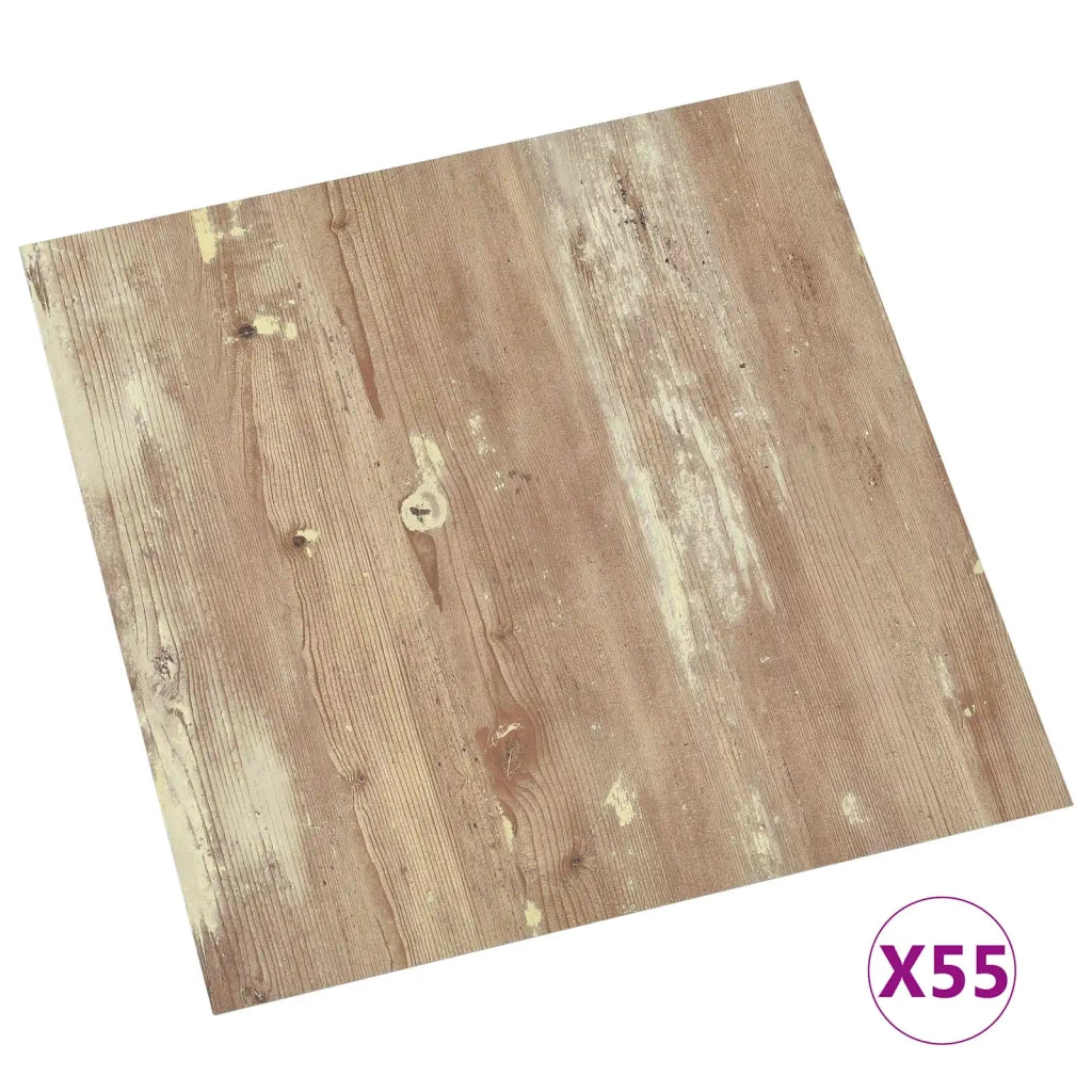 Tavole per Pavimenti 5,11 m² 55 pcs PVC Crema e Marrone Chiaro 42046344