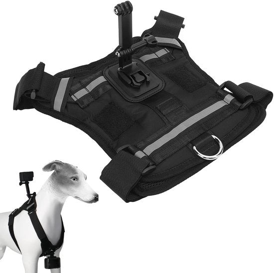 Portatile per cani - Cintura per giroscopio - Fotocamera per azione - Vestibilità per cani - Nero - Collare per cani - Adatto per cani piccoli, medi e grandi