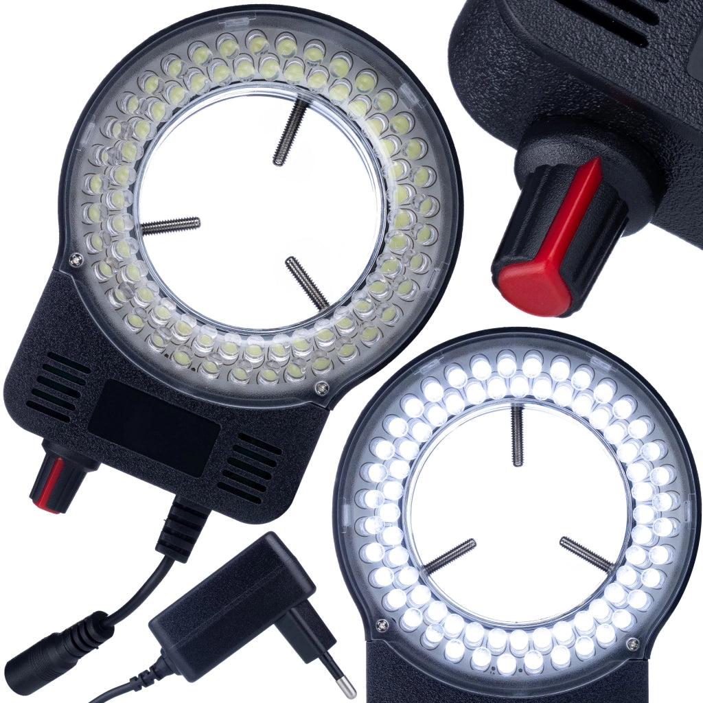 Illuminatore Regolabile per Microscopio 72x LED – Intensità Regolabile, 60.000 Lux | Montaggio 30-65 mm, 6500-7000K