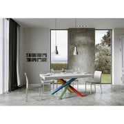 Tavolo allungabile 200/304x90 cm Volantis telaio Multicolore 4/B - Bianco Frassino