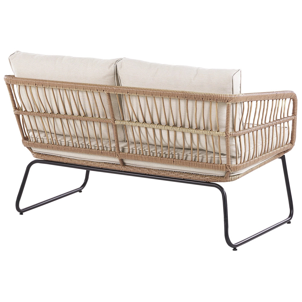 Set di copricuscini da esterno per sedile e schienale Beige resistente stile minimalista