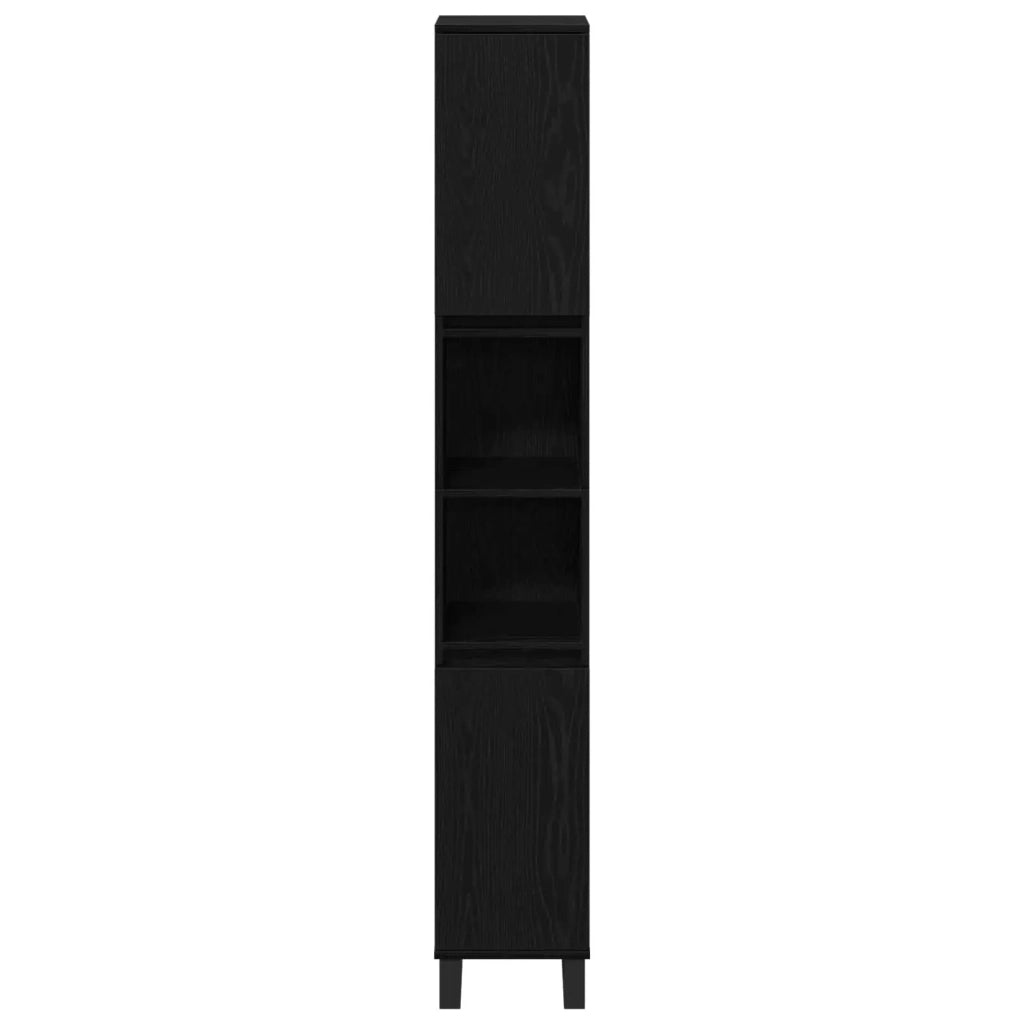 Set di mobili per il bagno Montaggio a parete 3 pcs Rovere Nero 3333100