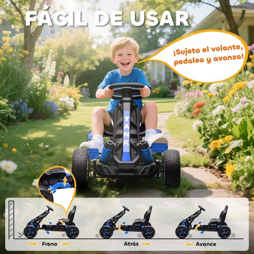 Pedalino per Bambini con Freno Automatico ¨C Minimal ¨C Metallo Blu
