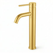 Rubinetto lavabo alto da appoggio miscelatore bagno oro VERTI