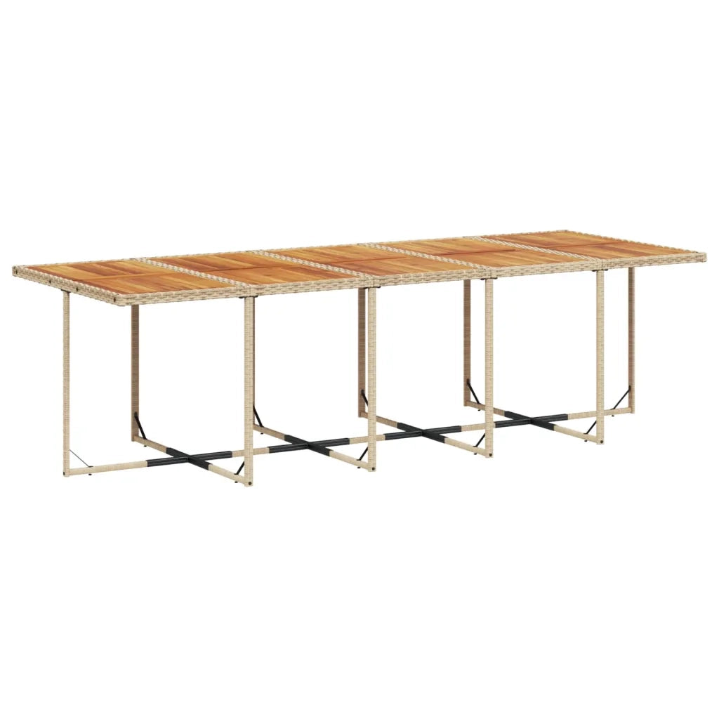 Set da Pranzo da Giardino 15 pz con Cuscini Beige in Polyrattan 3277947