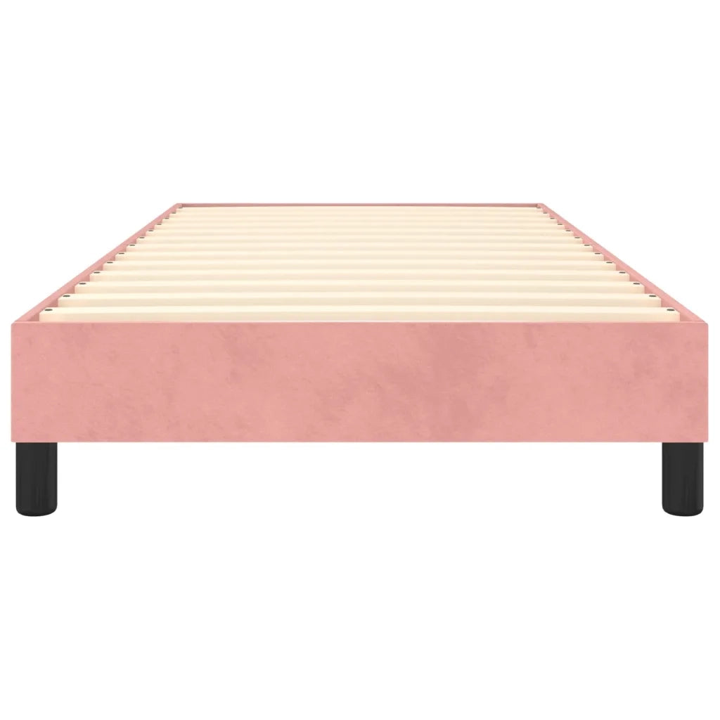 Struttura Letto a Rete a Molle Rosa 90x190 cm in Velluto 3120747