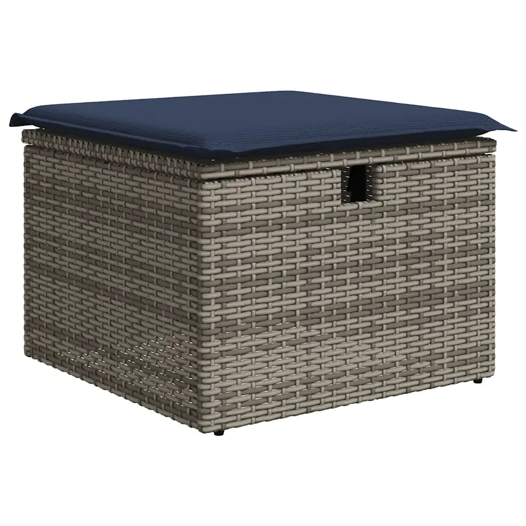 Set Divani da Giardino 4 pz con Cuscini in Polyrattan Grigio 3326009