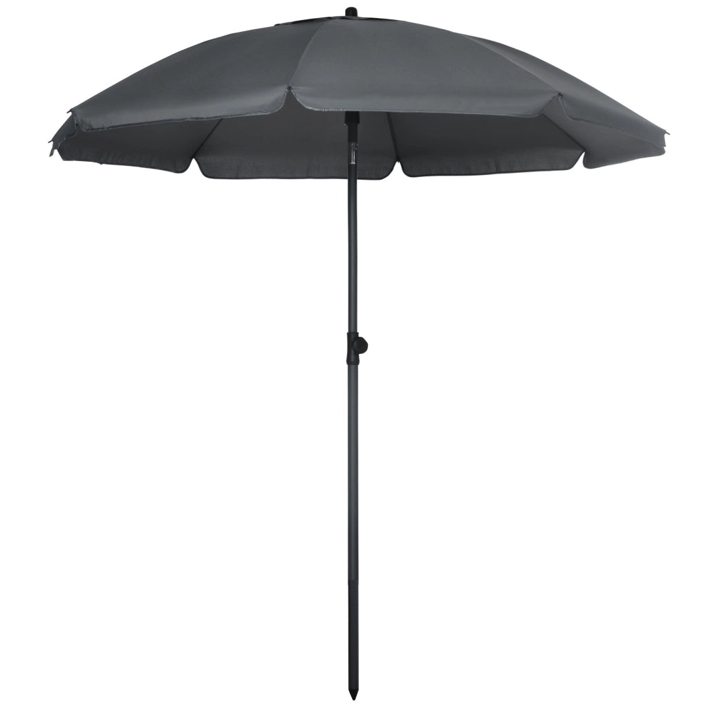 Ombrellone da Spiaggia ¨C Minimal ¨C Grigio Scuro ?180x209 cm