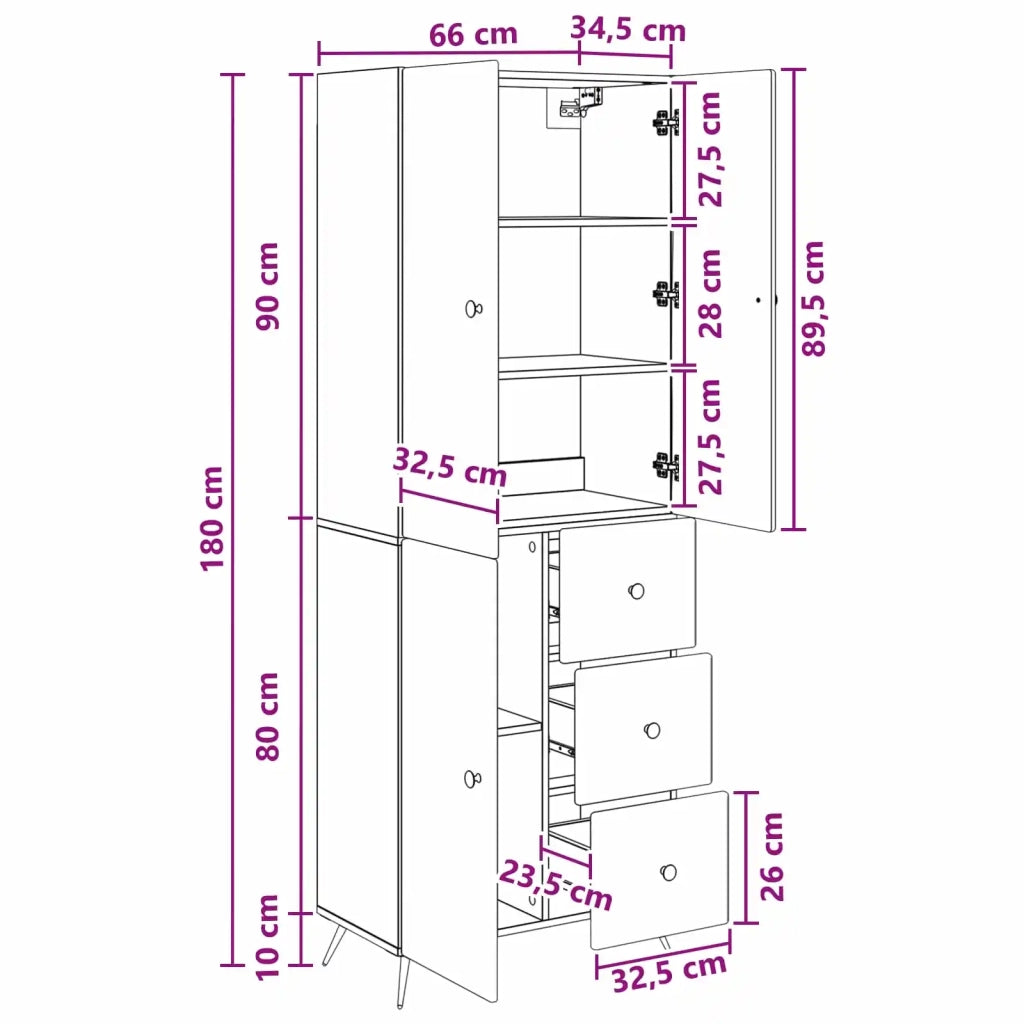 Set di armadi 2 pz Grigio Cemento Legno ingegnerizzato 3416901