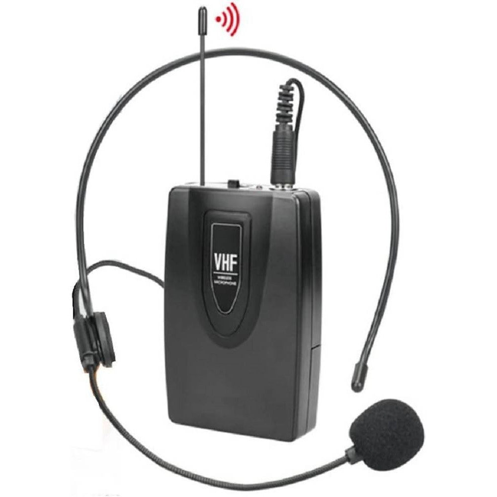 Trade Shop - Amplificatore Vocale Portatile Con Microfono Ad Archetto Wireless Vhf 30mt W737 -