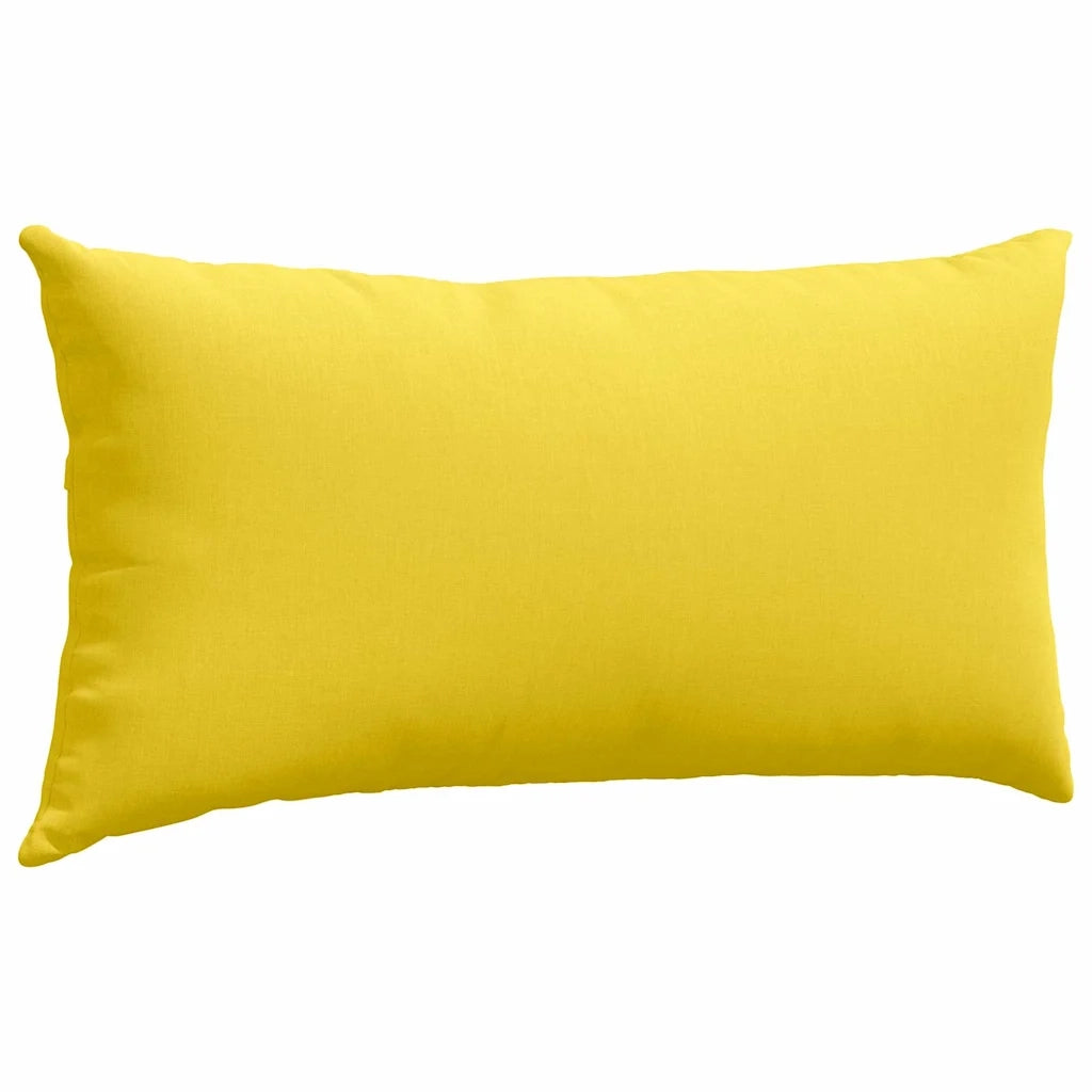 Cuscini da Divano 2 pz-Set di 2 Cuscini per Sofa Giallo Chiaro 80 x 40 cm Tessuto