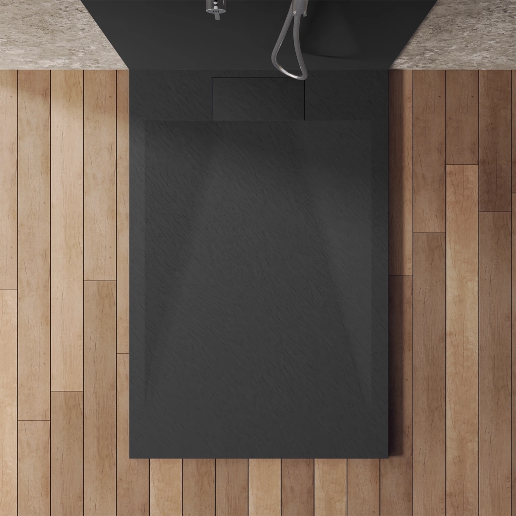 Piatto doccia 70x90 effetto pietra colore nero | Cosmos