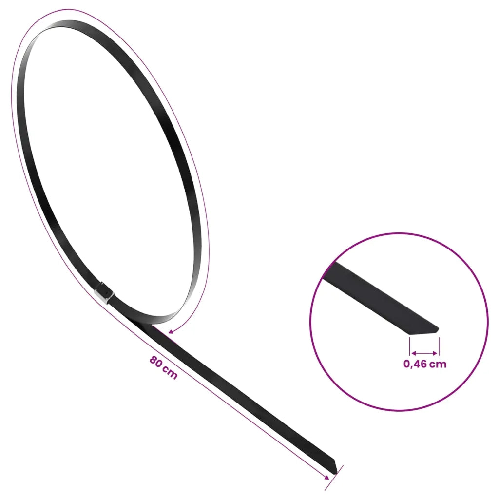 Fascetta per Cavi 250 pz 4,6 x 800 mm Nero 42029351