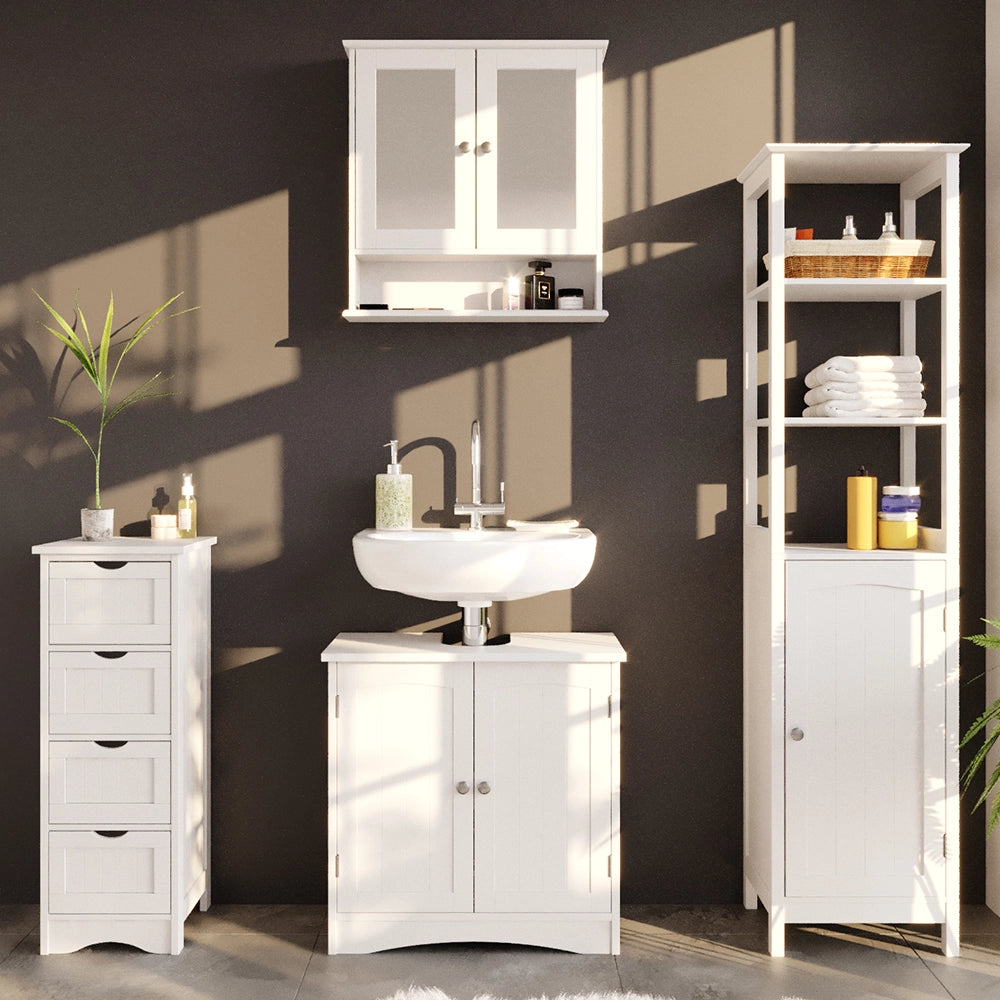 Vicco Set mobili bagno Bianco 4 parti